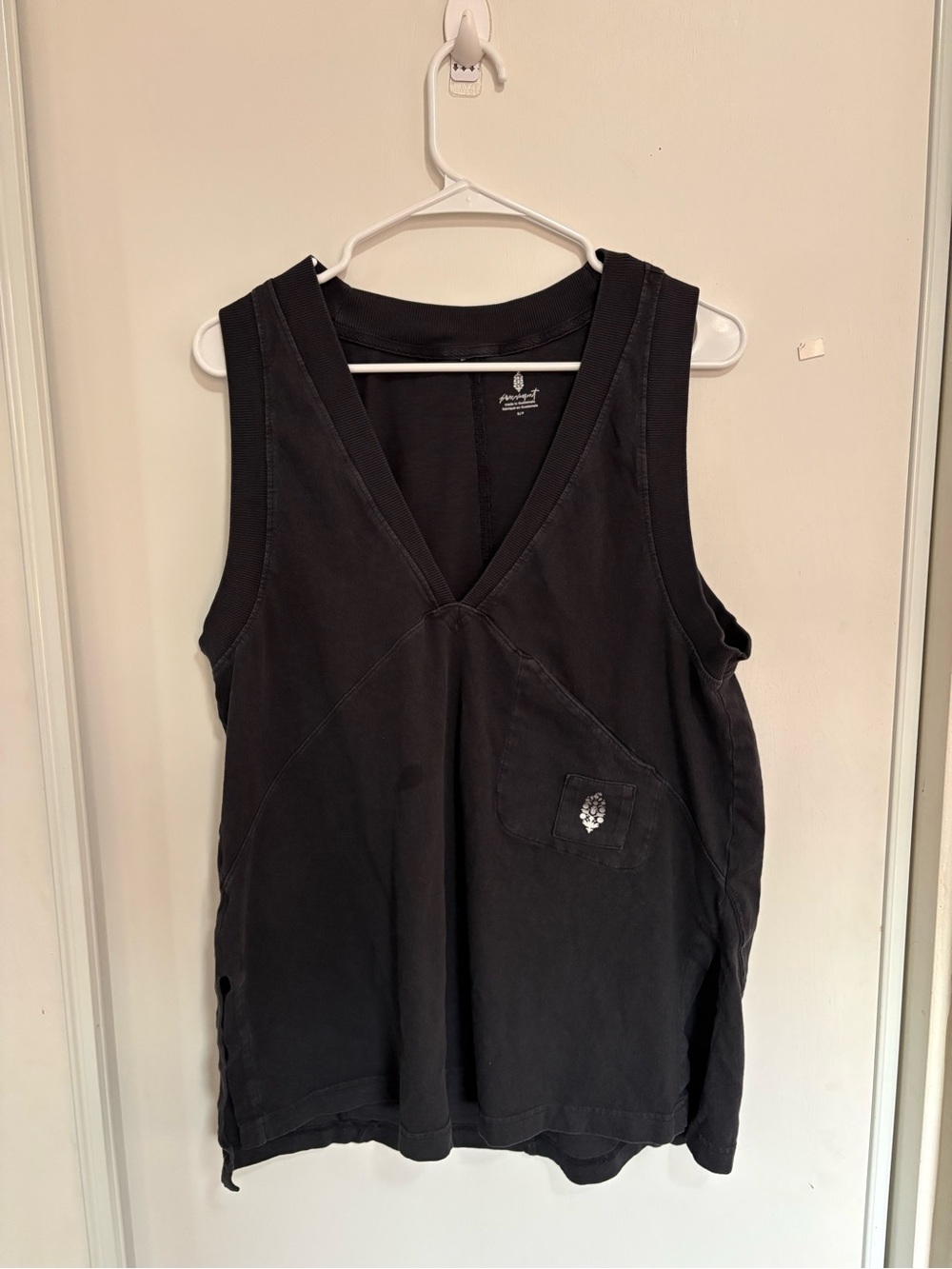 Free People Movement Women's Black Oversized Side Slits City Vibes Tunic Small S